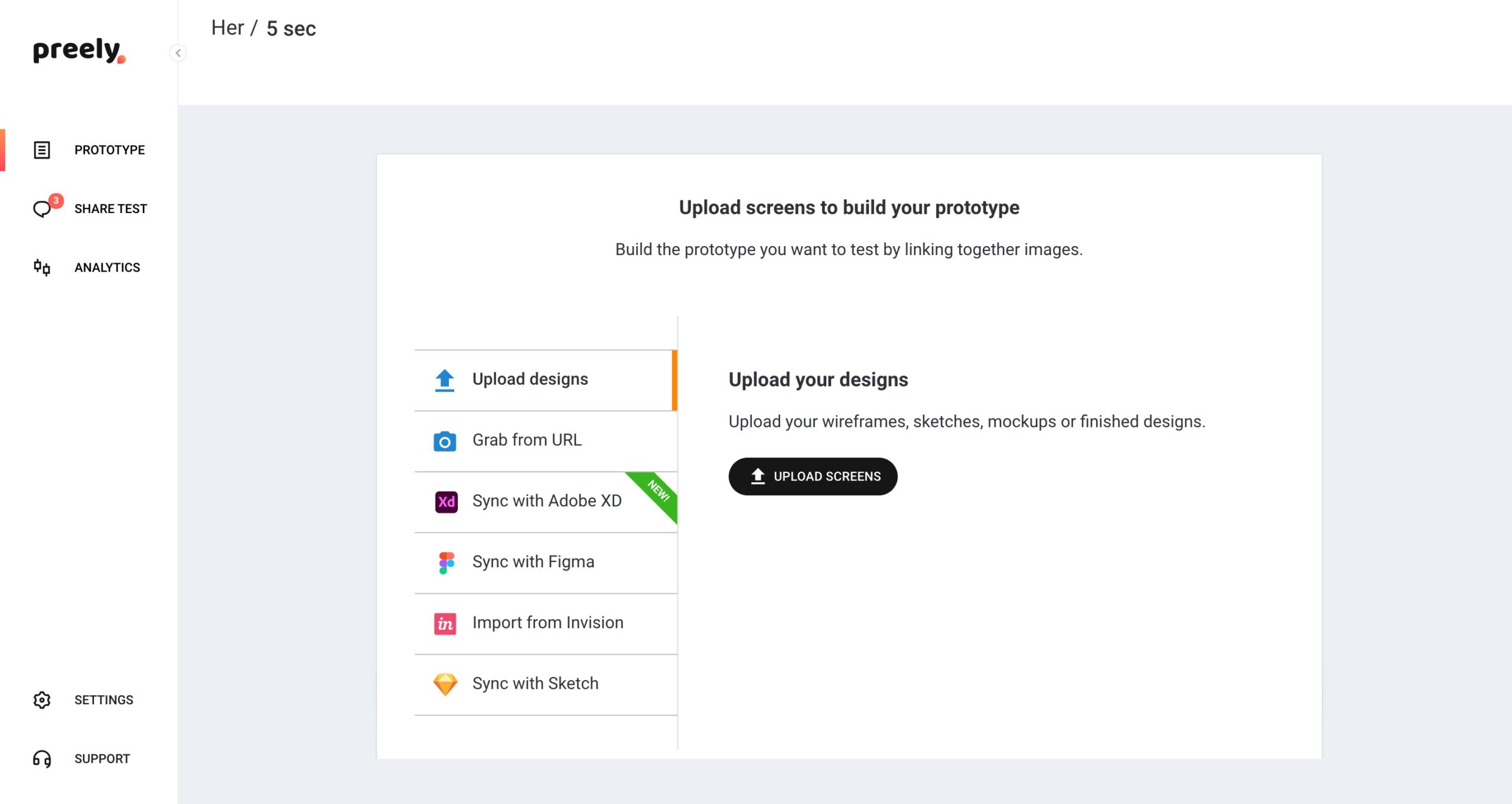 How to set up a 5-second test - Preely