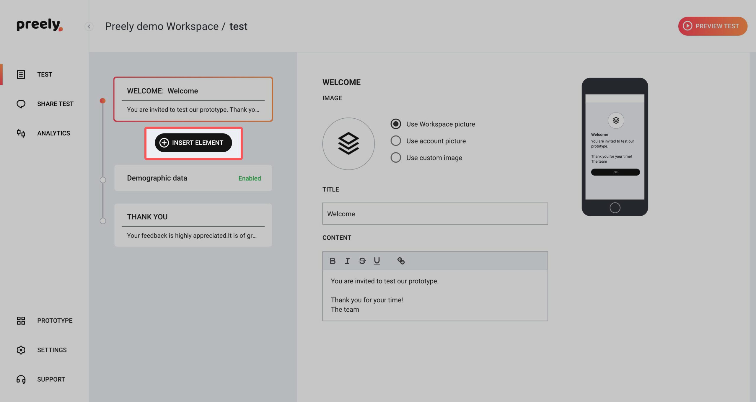 How to set up a 5-second test - Preely