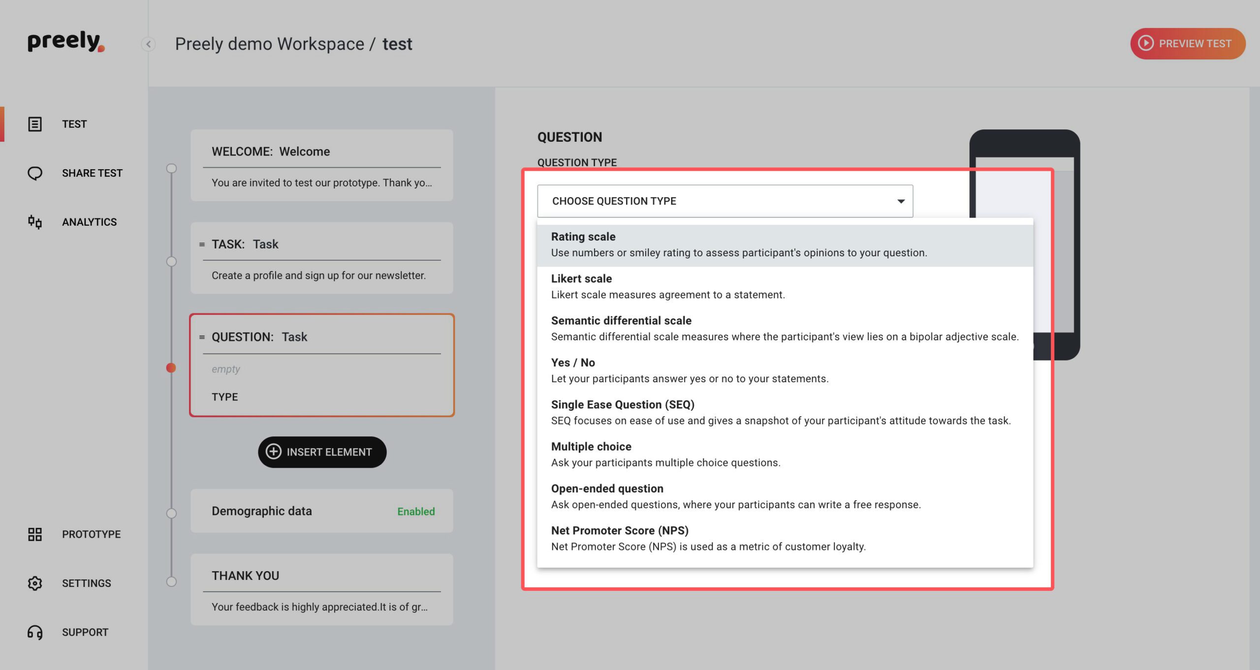 How to set up a 5-second test - Preely