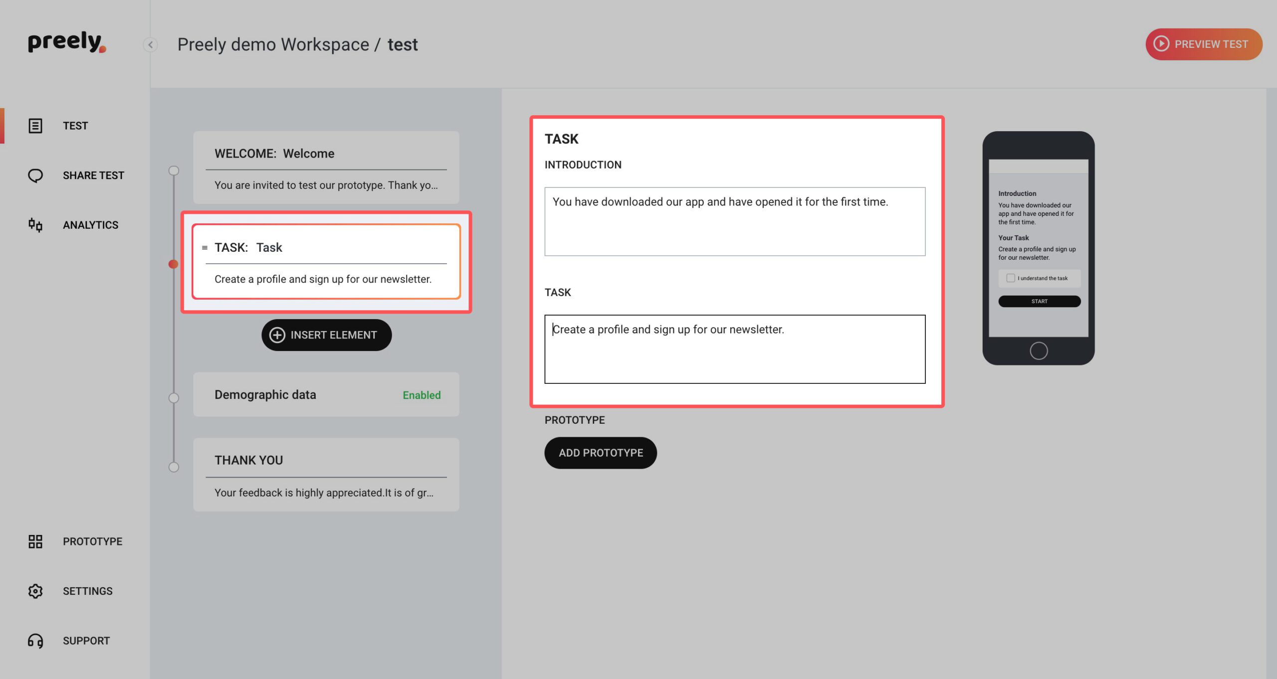 How to set up a 5-second test - Preely