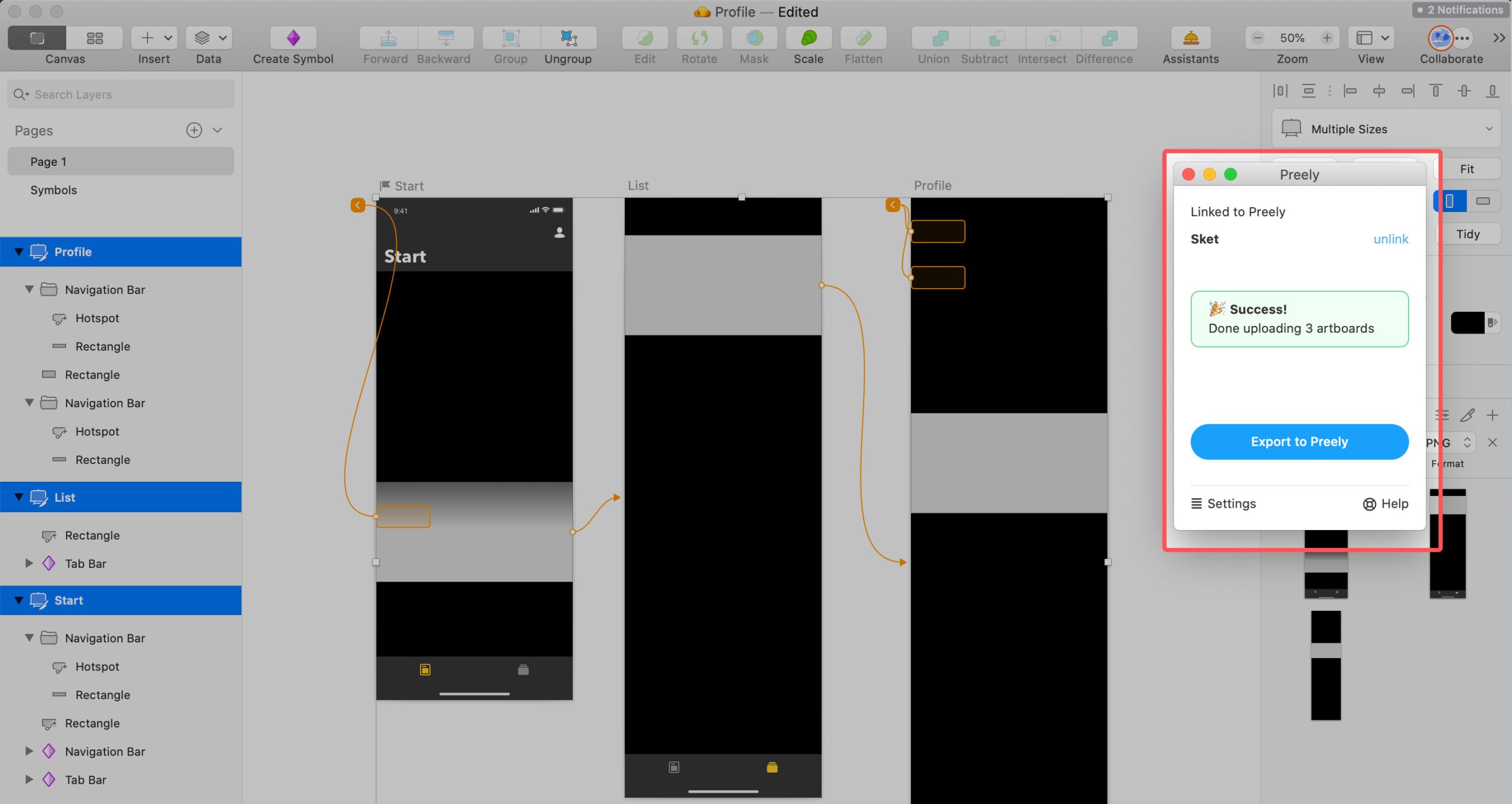 User Flows  Generate flow diagrams from Artboards in Sketch