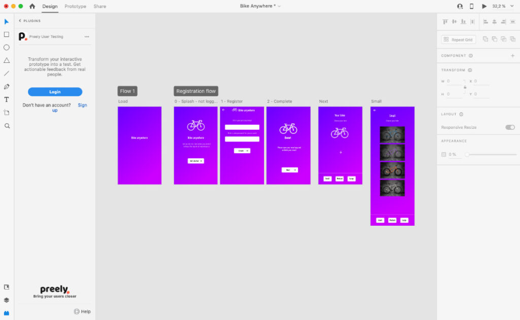 Adobe XD Preely plugin - Usability testing made easy - Preely