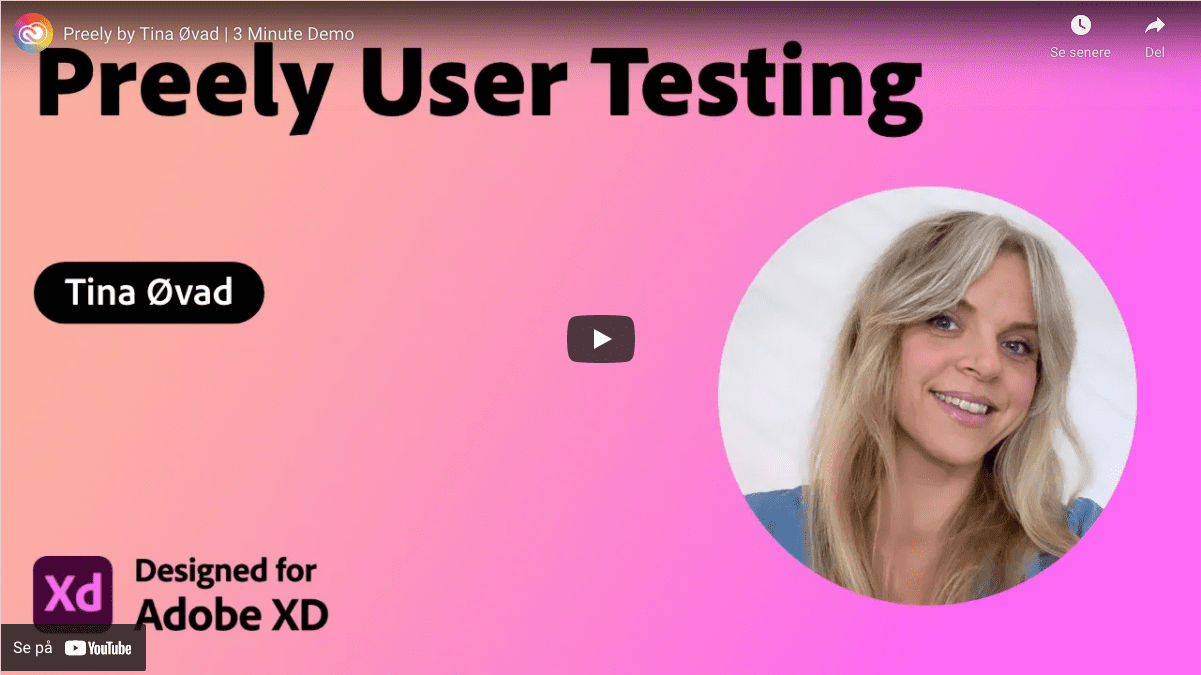 Adobe XD Preely plugin - Usability testing made easy - Preely