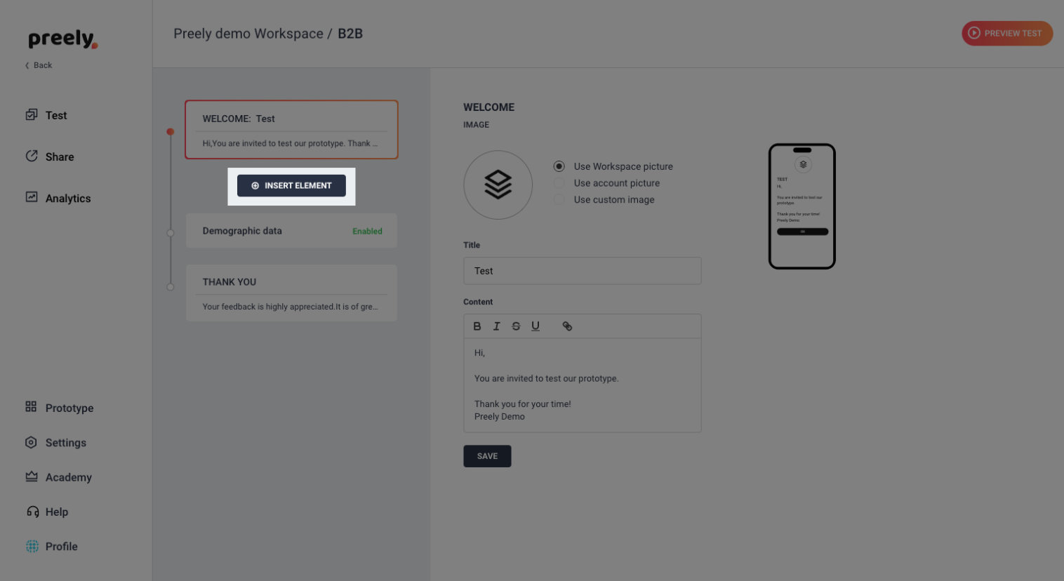 How to set up a 5-second test - Preely